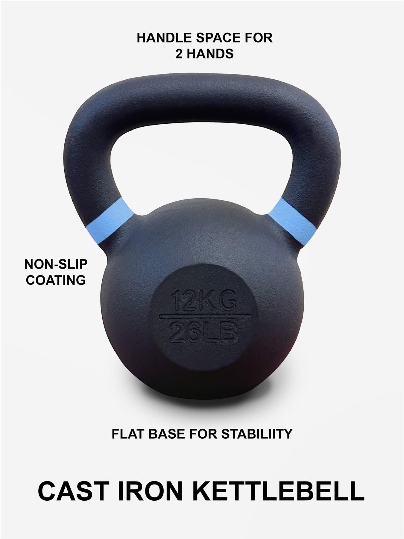 2-28Kg Kettlebells Cast Iron Neoprene Weights 